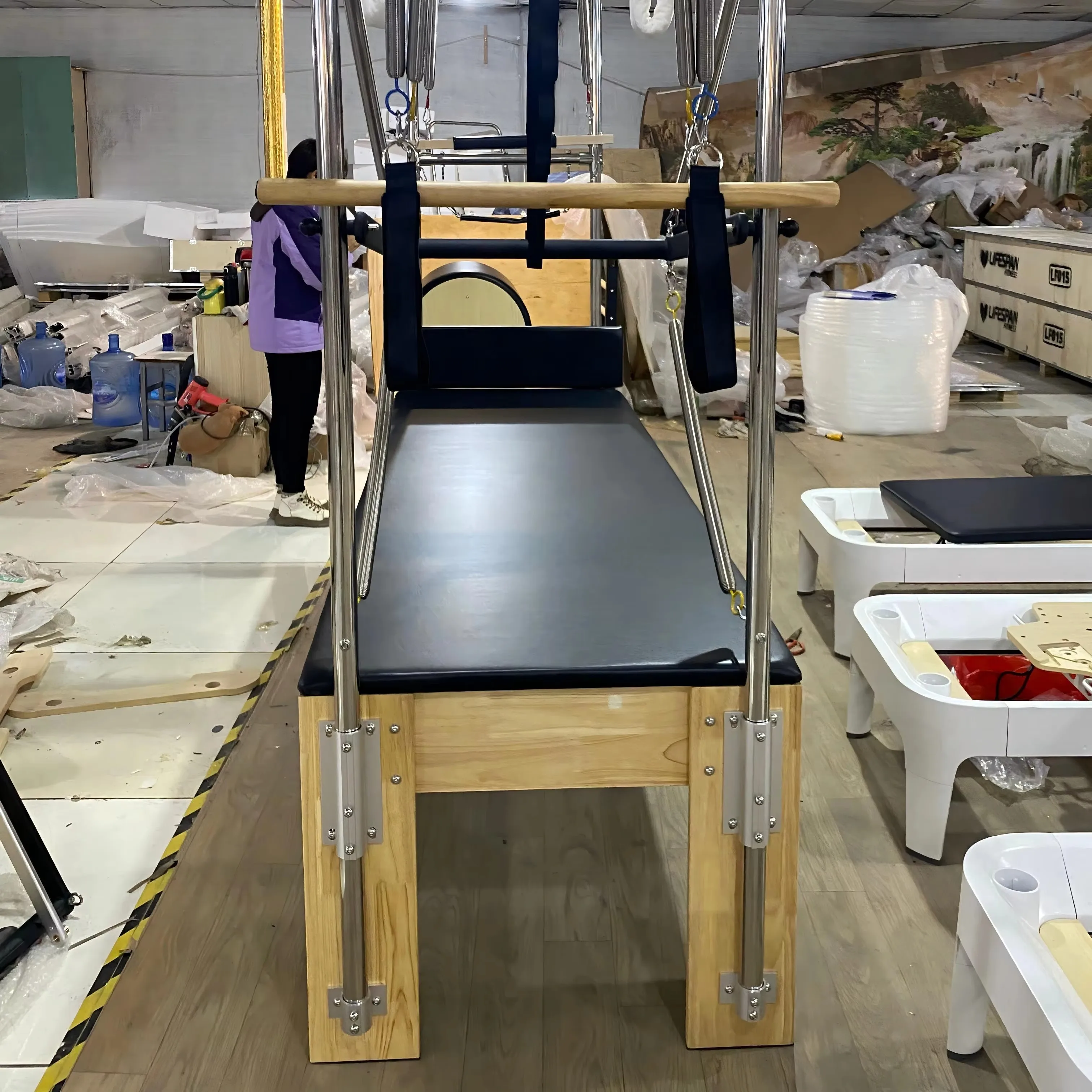 Professional Commercial Yoga Training Exercise Home Fitness Oak Pilates  Reformer Equipment - view 5