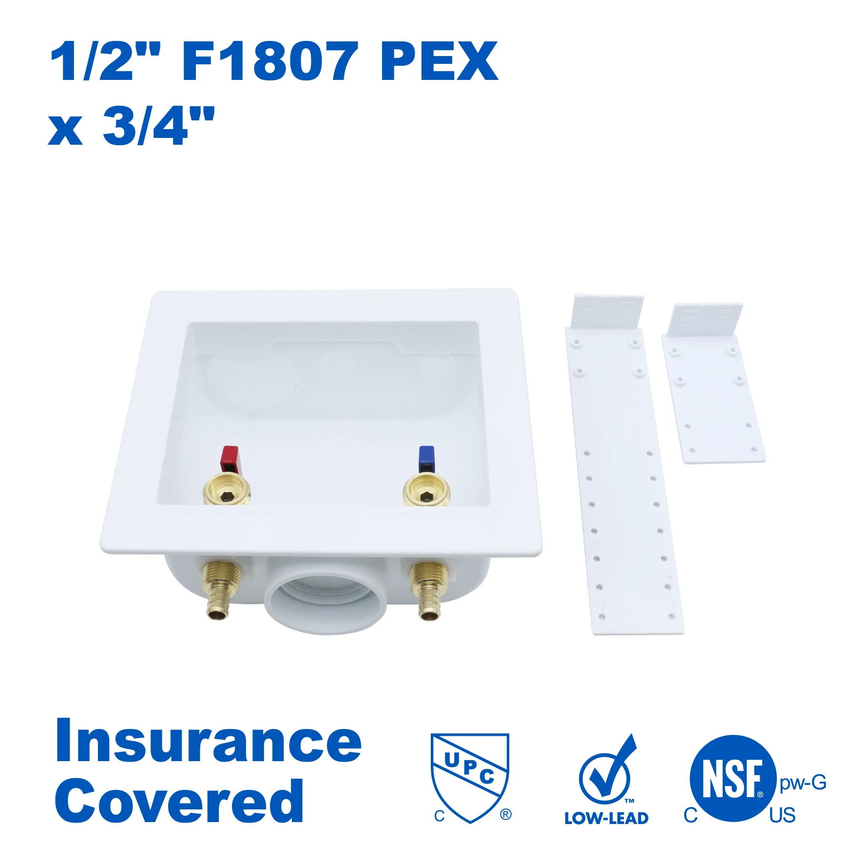 

KING SMART 1/2" Crimp/F1807 Шаровой кран для стиральной машины PEX, выпуск MHT 3/4 дюйма, поворот 1/4 дюйма; 1 шт./корпус; 81214