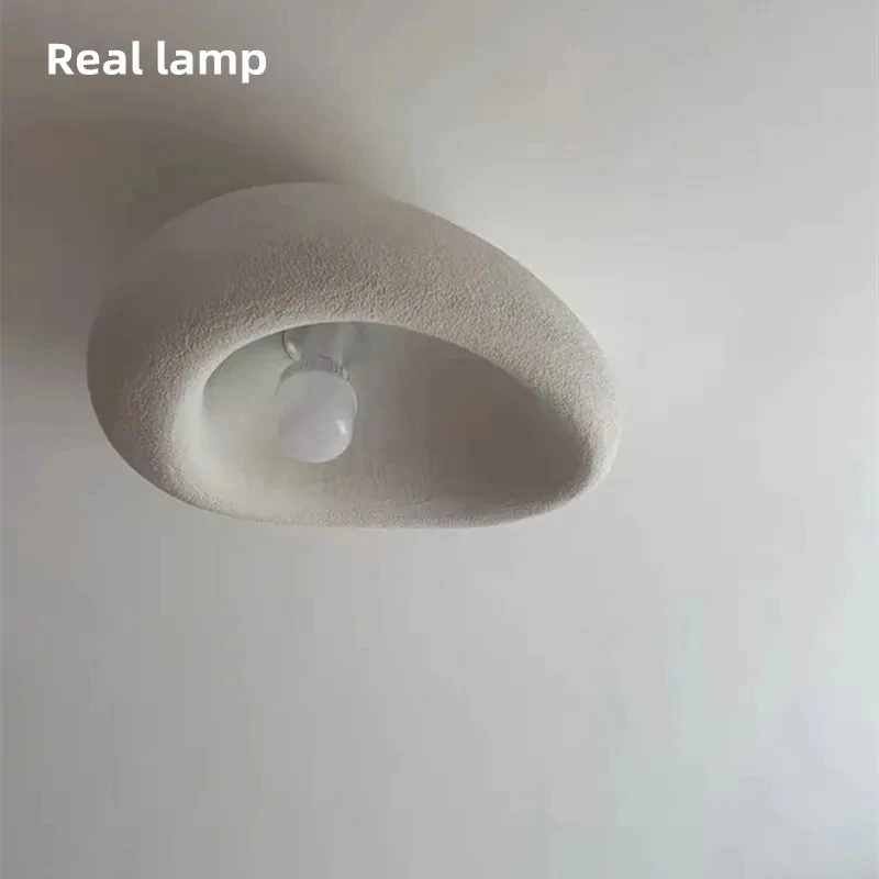 Nordic Wabi Sabi LED Ceiling Light Modern Bedroom Lamp Cream Style Chandeliers Designer Creative Home Decor Room Lustre  Fixture