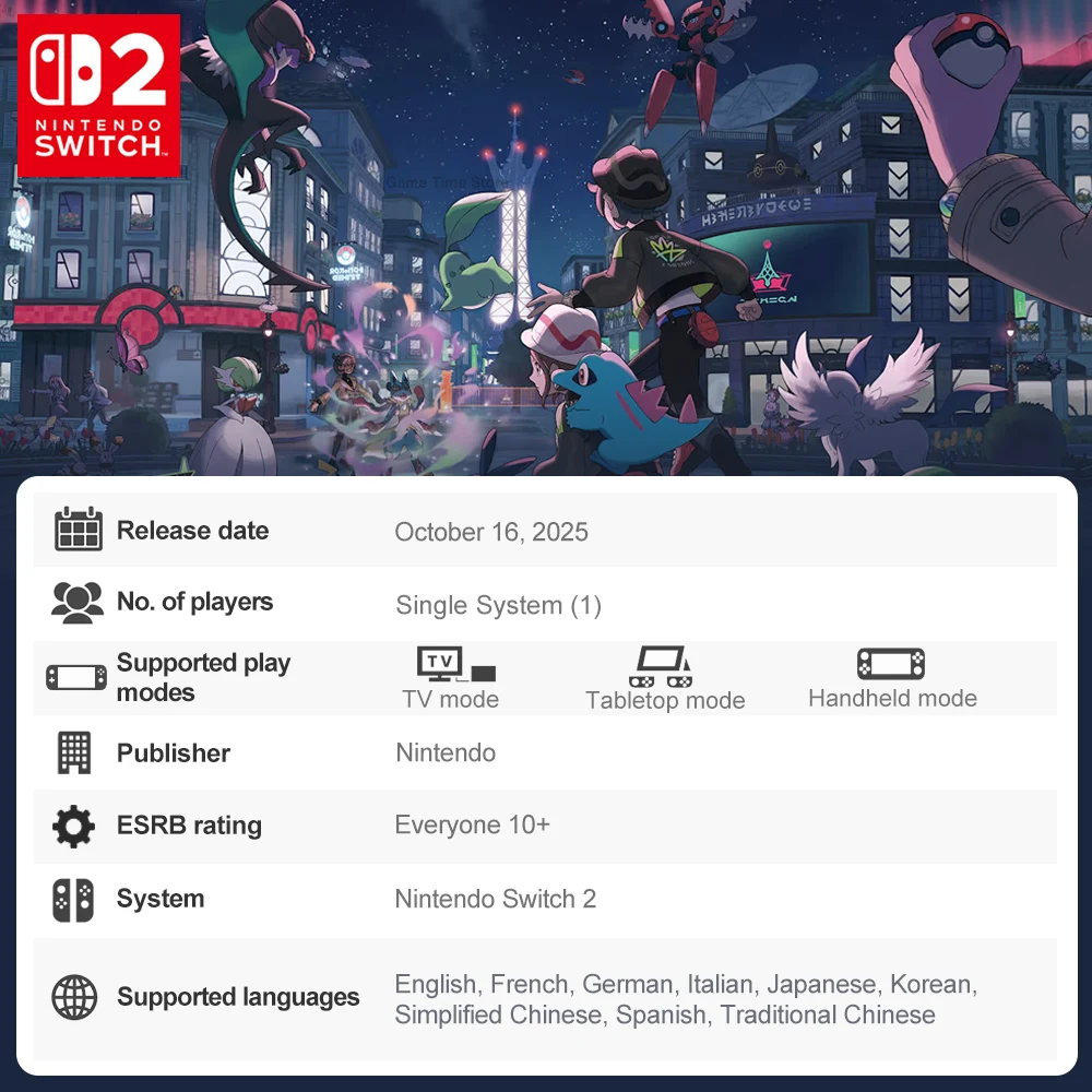 Nintendo Switch 2 Pokemon Legends Z-A Juegos Games Deals 100
