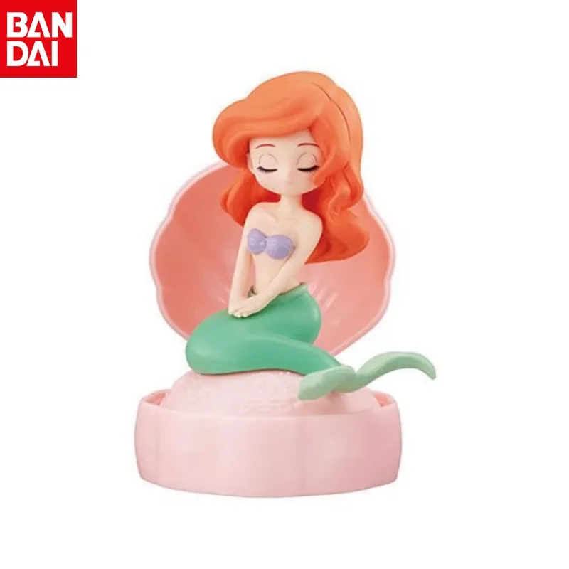 BANDAI Disney The Little Mermaid Rapunzel Aurora Different Style Models Action Figure Genuine Film Characters Desktop Decoration