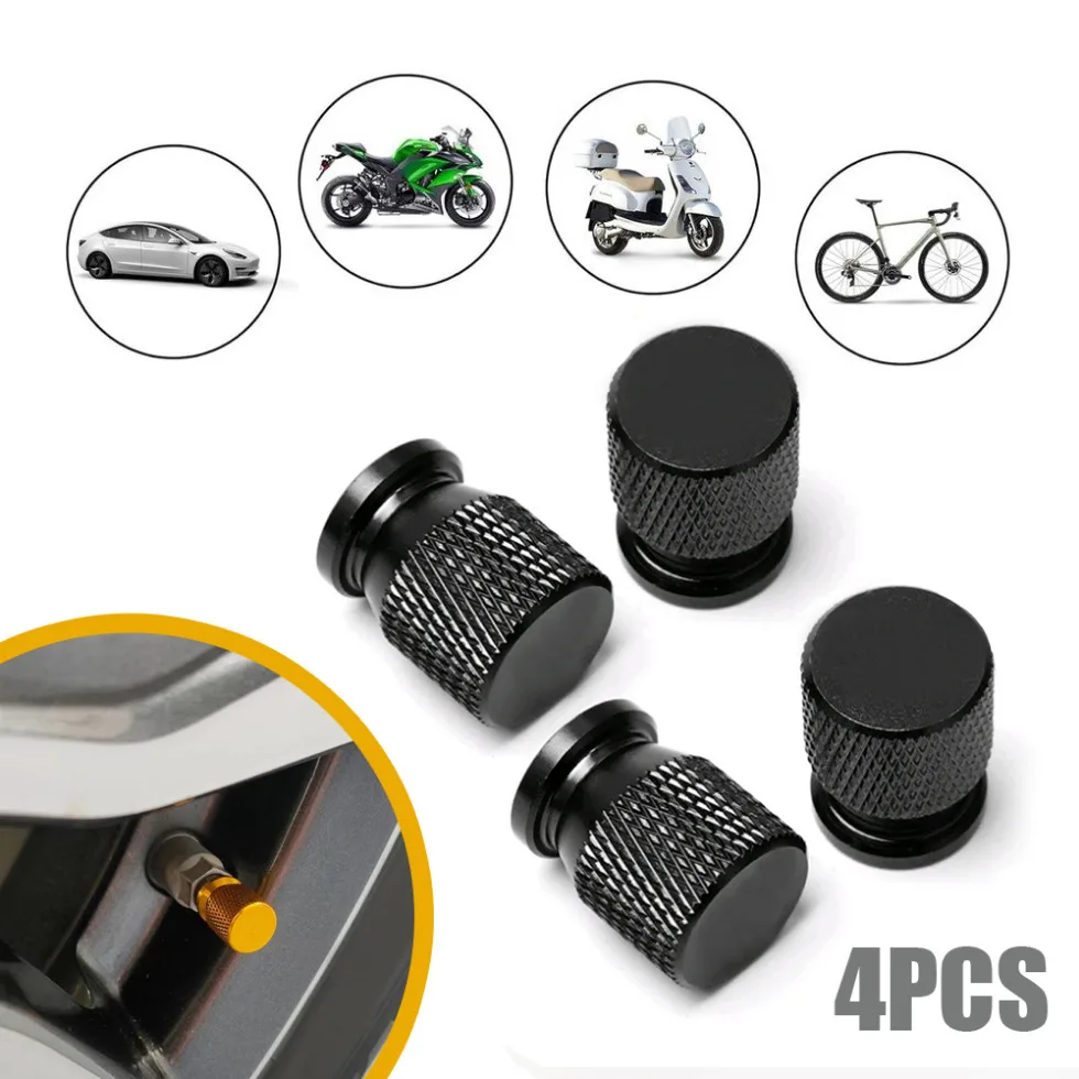 

4Pcs Car Tyre Rim Stem Dust Cover Universal Car Tire Valve Stems Caps Styling Decorative Aluminum Cap Auto Exterior Accessories