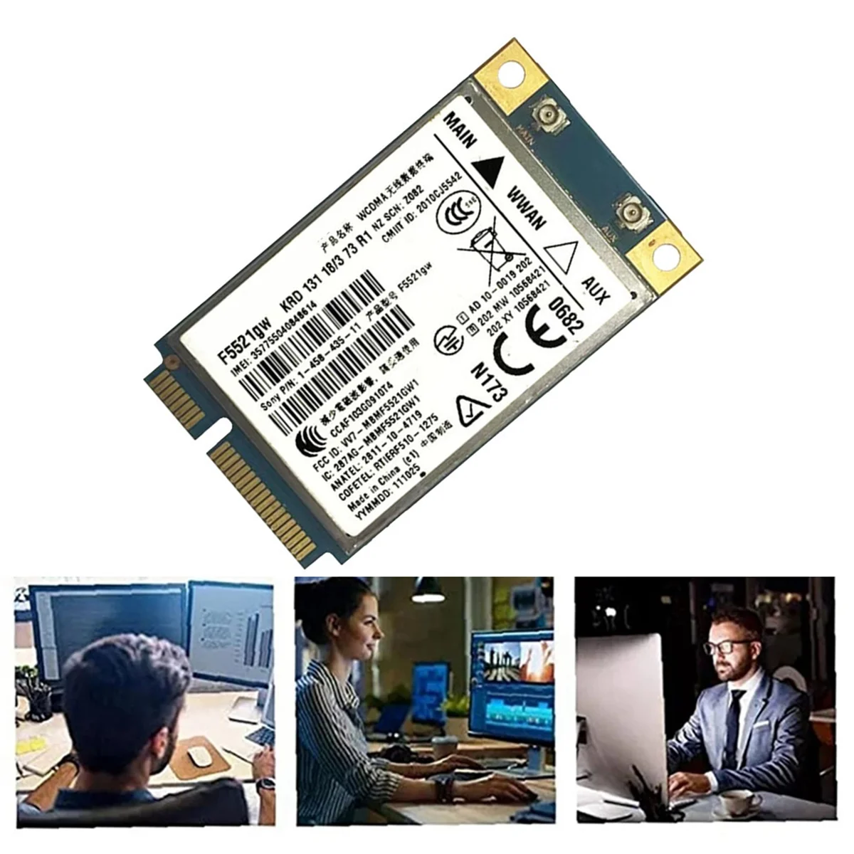 

Эффективная универсальная карта F5521GW WWAN Gobi3000 HSPA EDGE 21 Мбит/с 3G карта