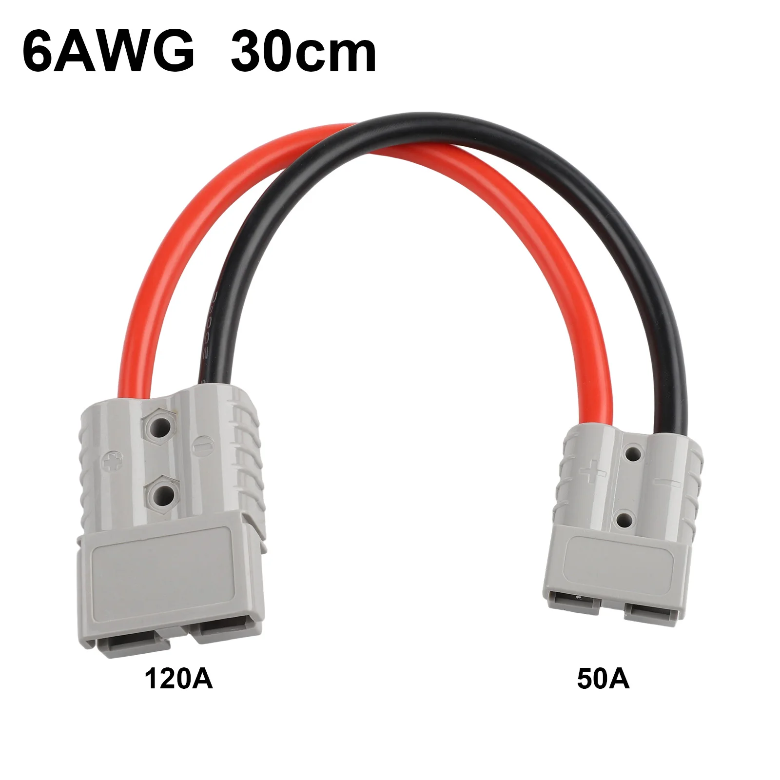For Connector Waterproof Truck Battery Charging Cable 50A 0.98ft Connector Is Designed To Provide Reliable Batter