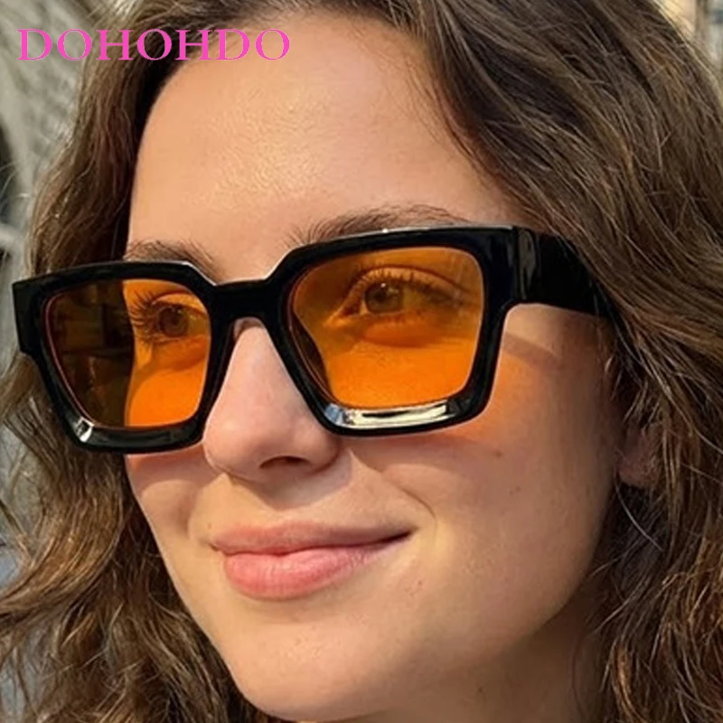 

DOHOHDO New Fashion UV400 Square Sunglasses Men Women Brand Designer Sunglasses Male Female Retro Shades Rectangle Oculos De Sol