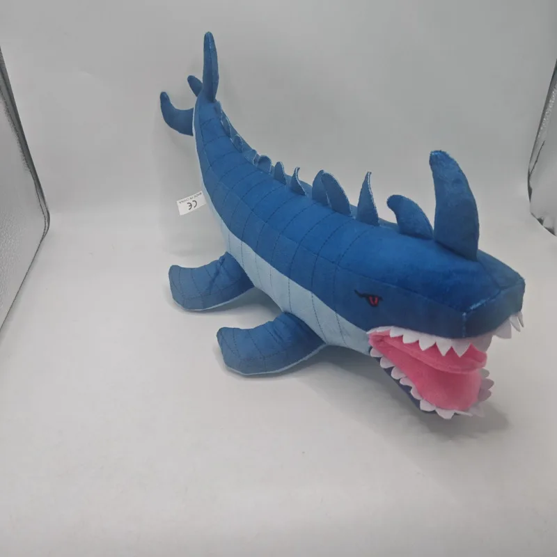 Hot Steal An Egg Silver Mosasaurus Plush Game Peripherals Stuffed Animal Plushie For Fans Birthday Gift Home Decoration Toy