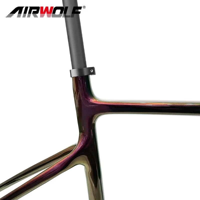 Airwolf Light Weight Carbon Bike Frame Carbon Road Frame 142*12 Thru Axle Disc Brake Bicycle Max Tire 700*40c Hot Sale