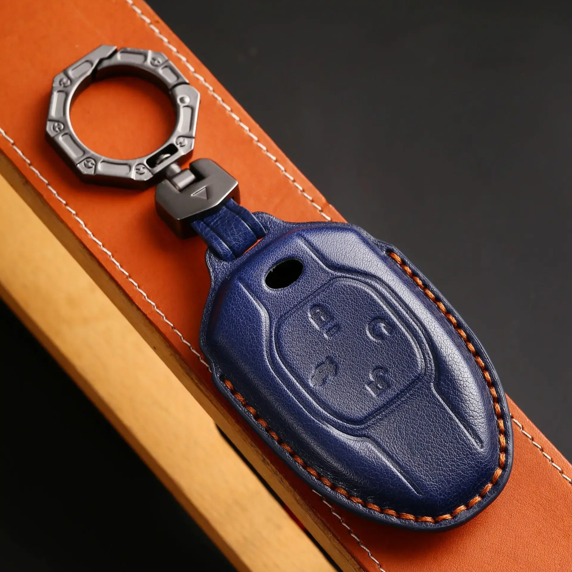 

1pc Leather Car Remote Key Case Cover Shell For Trumpchi GAC 2021 Empow J11 J12 J13 J14 J15 J16 GS8 Protector Accessories