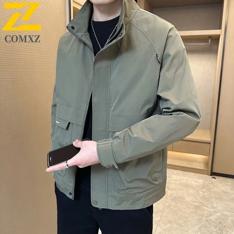 

COMXZ мужские куртки ветрозащитные осенние высококачественные легкие повседневные плащи для охоты и приключений мягкое пальто для кемпинга и рыбалки