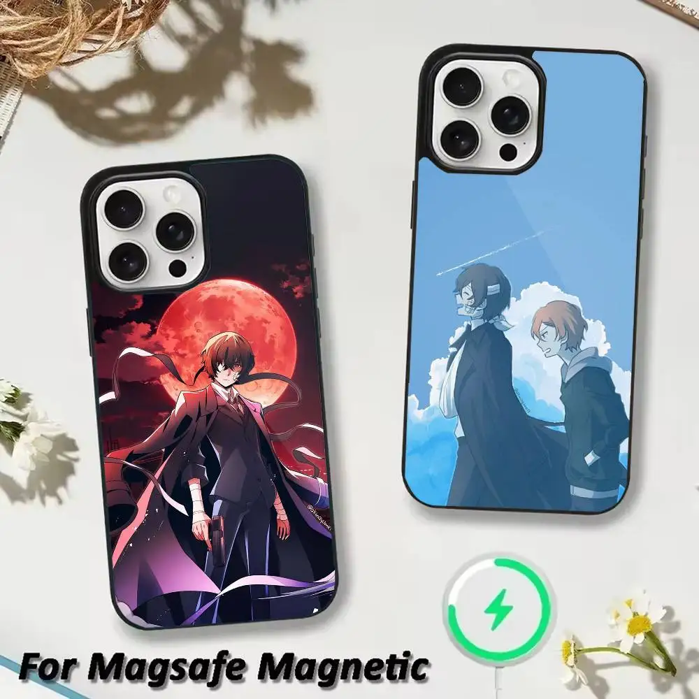 

B-Bungou Anime Stray Dogs Phone Case For iPhone 17,16,15,14,13,12,Plus,Pro,Max for Magsafe Magnetic Wireless Charging