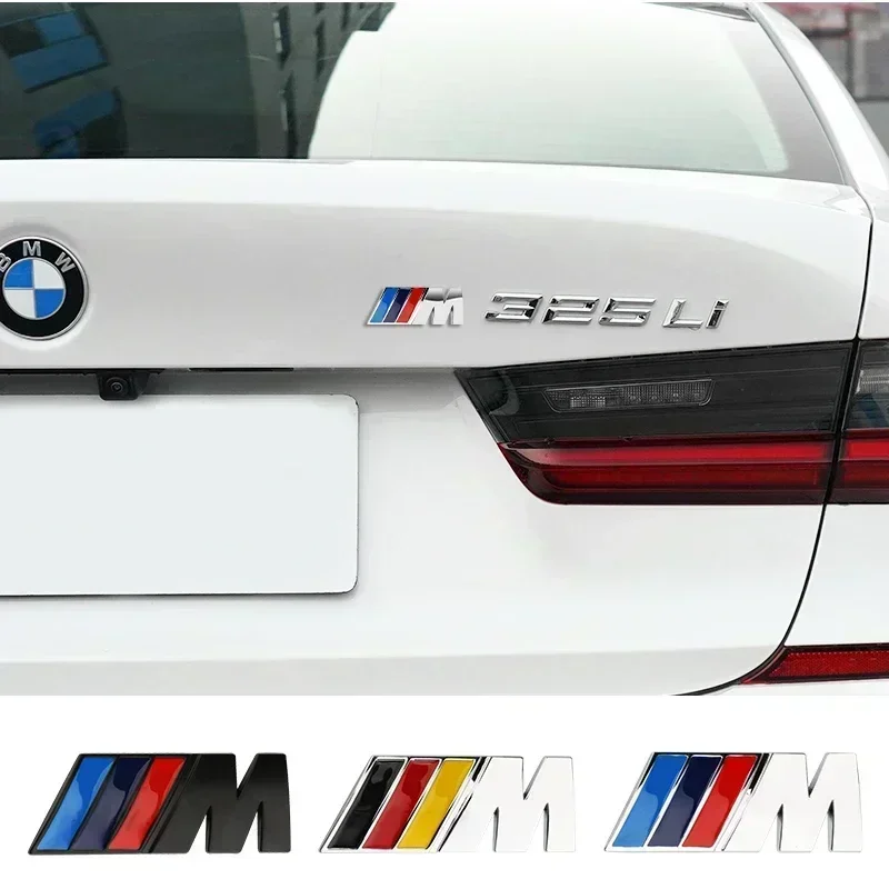 1pcs Car Trunk Metal Sticker Car Badge Decal For BMW M Performance Power X1 X3 X5 X6 E84 E83 F25 M3 E90 E91 E60 F15 F16 E70 F30