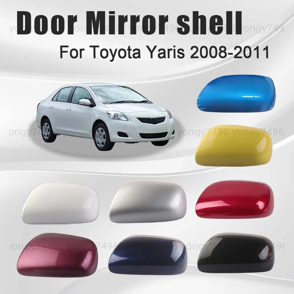 

Protective Cover Door Mirrorshell For Toyota Yaris 2008 2009 2010 2011 Car Rearview Accessories Car Upgrade Purple Diamond Black