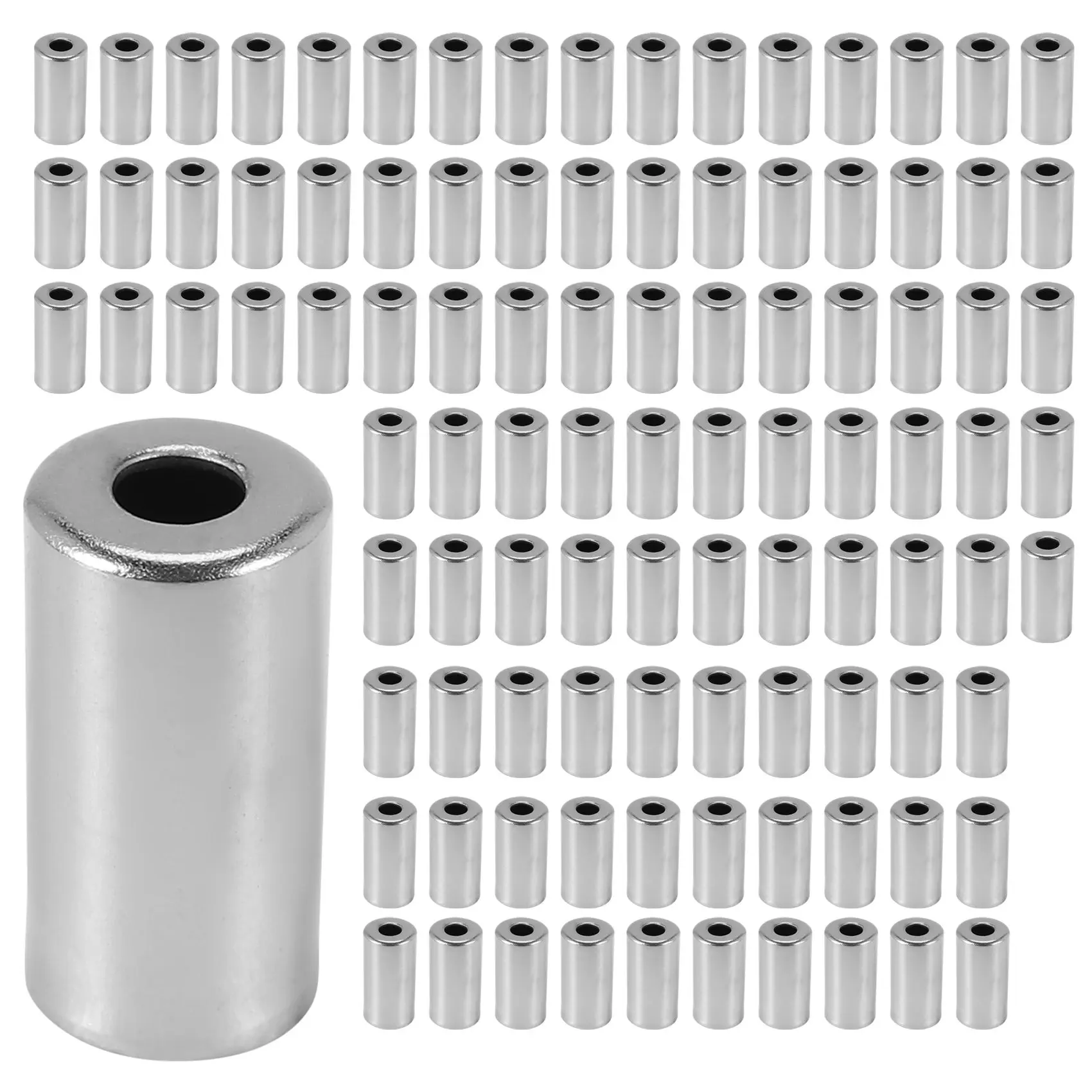 100pcs Gaines Cable cap Fixing Brake Speed 5mm Metal Silver for