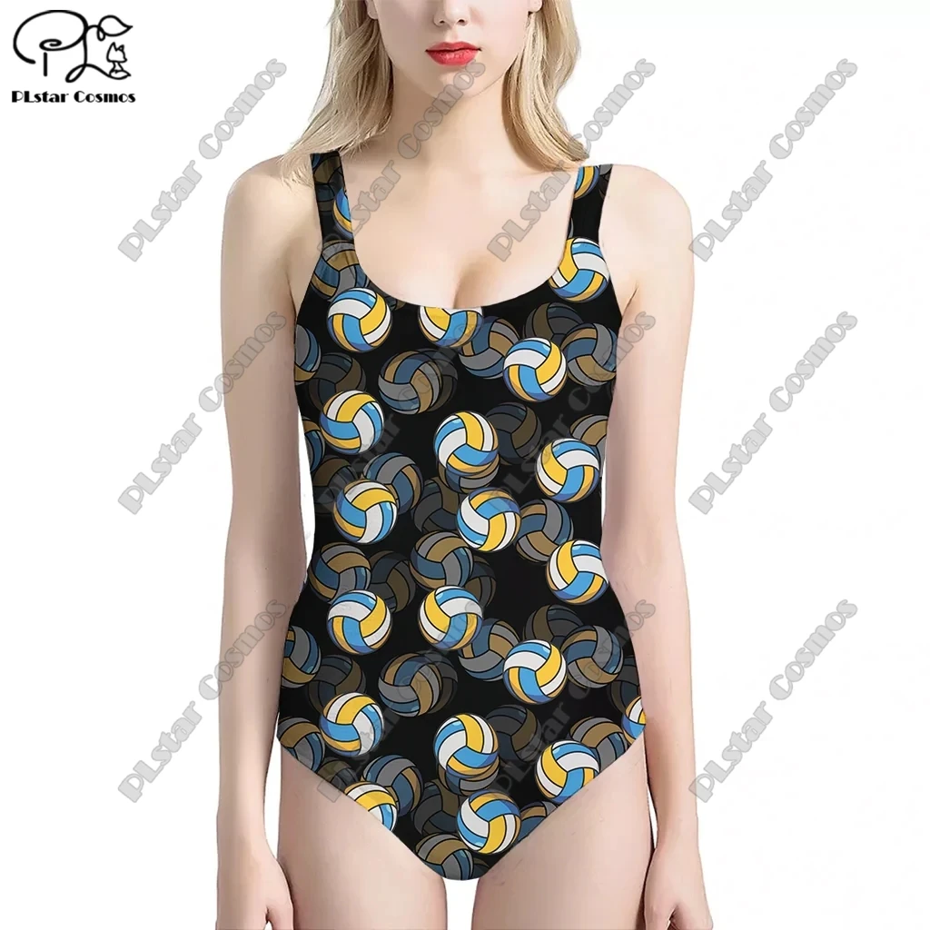 PLstar Universe Traje de baño de una pieza Impresión de cuerpo completo 3D Traje de baño de verano para mujer Traje de baño de una pieza Bikini Traje de baño sexy 2