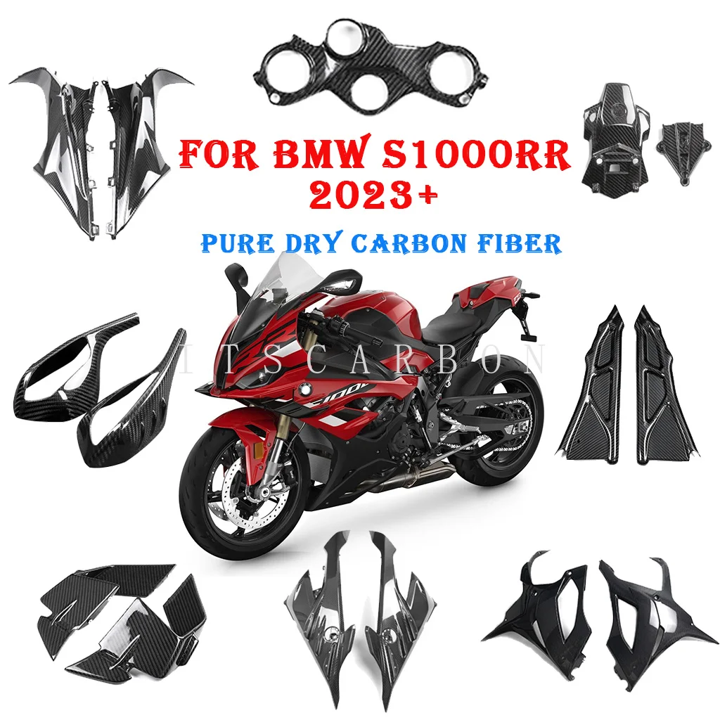 For BMW S1000RR M1000RR 2023 2024 Pure Dry Carbon Fiber Fairing Kit Motorcycle Bodywork Aero Parts