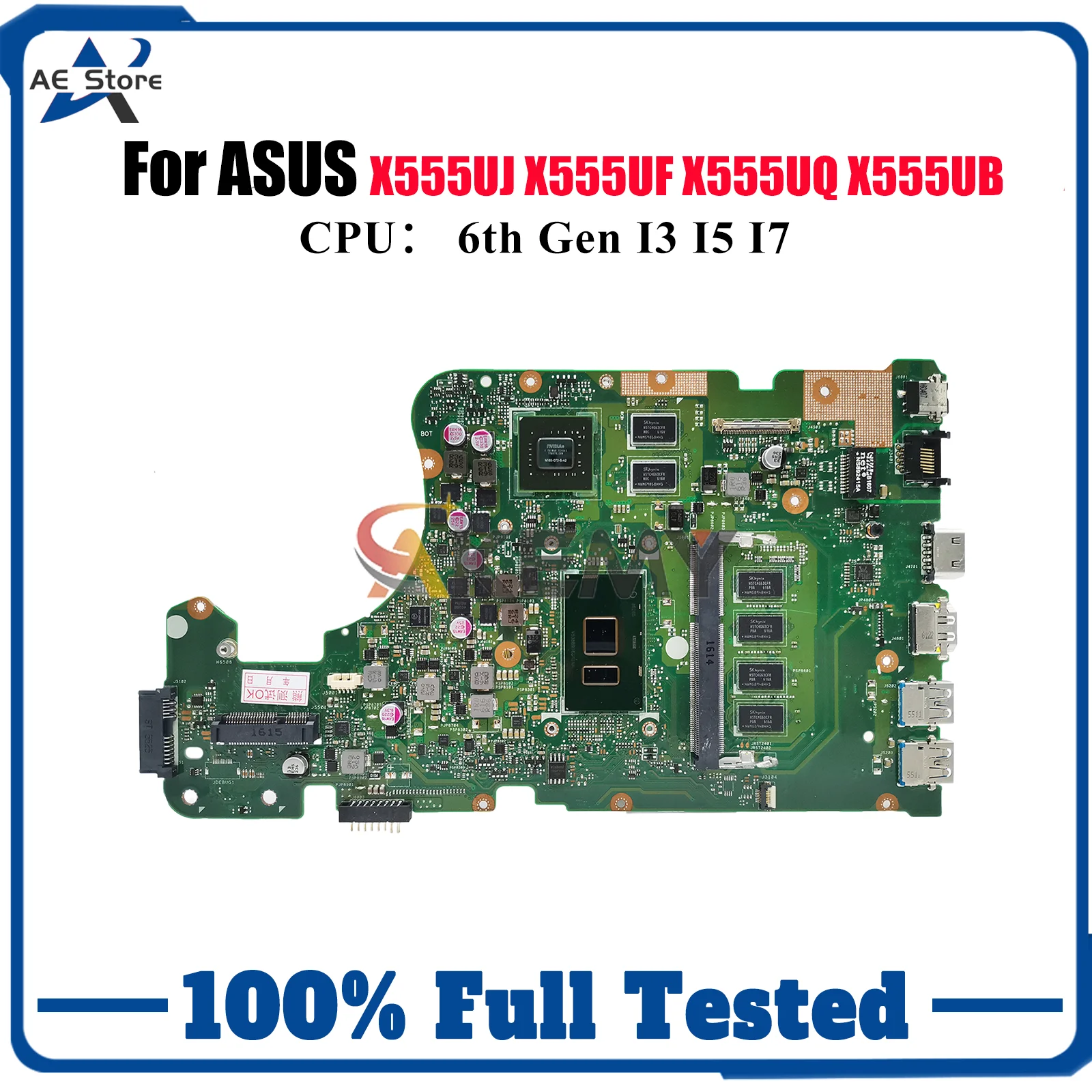 

X555UJ Материнская плата для ноутбука ASUS VivoBook K555U X555U X555UJ X555UF X555UB F555U FL5800U A555U X555UQ Материнская плата I3 I5 I7 CPU