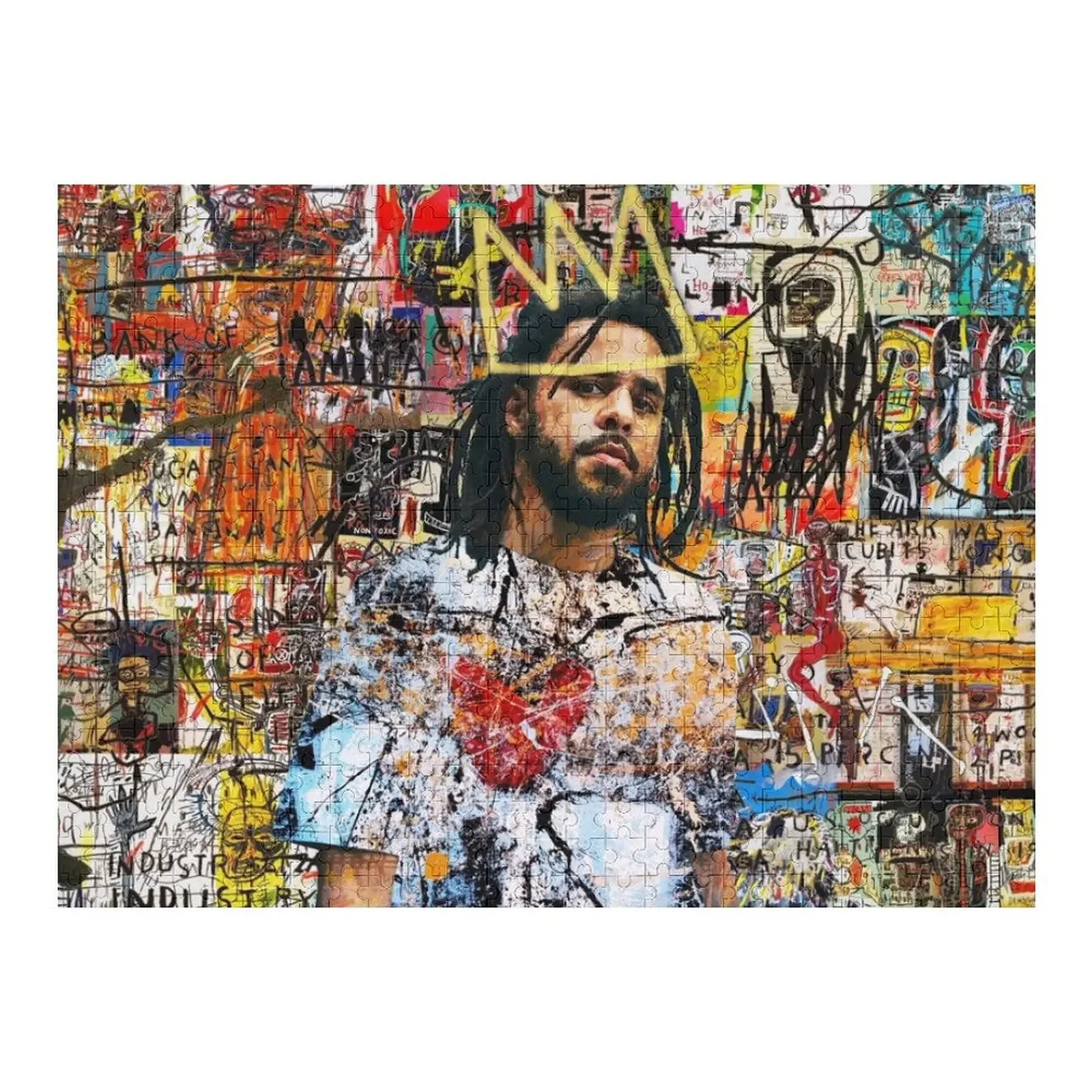 

J Cole Portrait Jigsaw Puzzle Custom Name Wood Custom Gift Woodens For Adults Customizeds For Kids Puzzle