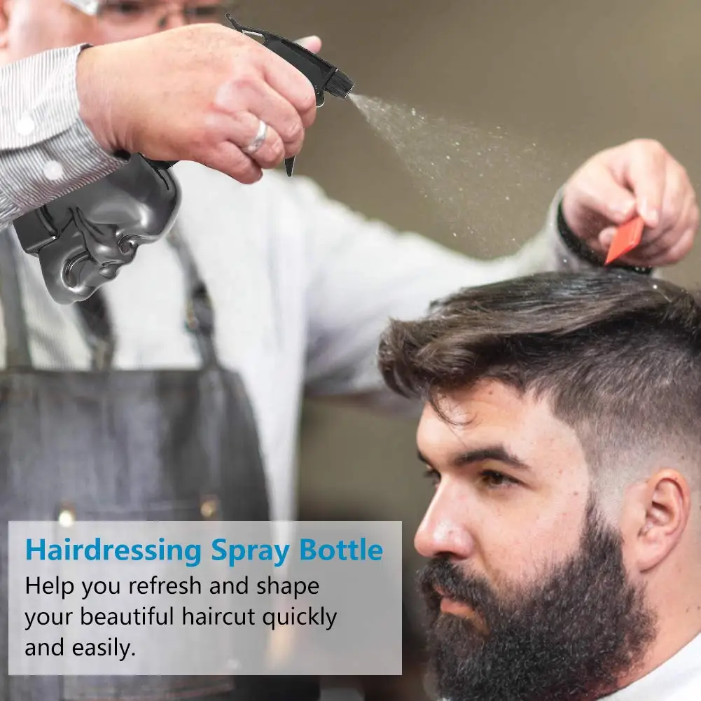 Garrafa Spray Contínuo, Cabeleireiro, Molhar Fino Rega Pode, Forma Do Crânio, Recipiente Recarregável, Ferramentas De Estilista De Cabelo, Barbeiro