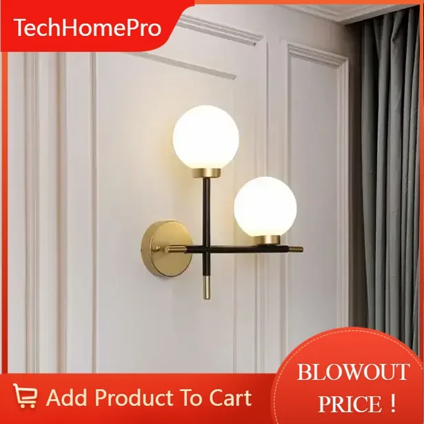 TechHPNordic Creative Living Room Style Simple Living Room Bedroom Bedside Background Room Aisle Lights Personality Round LED Li