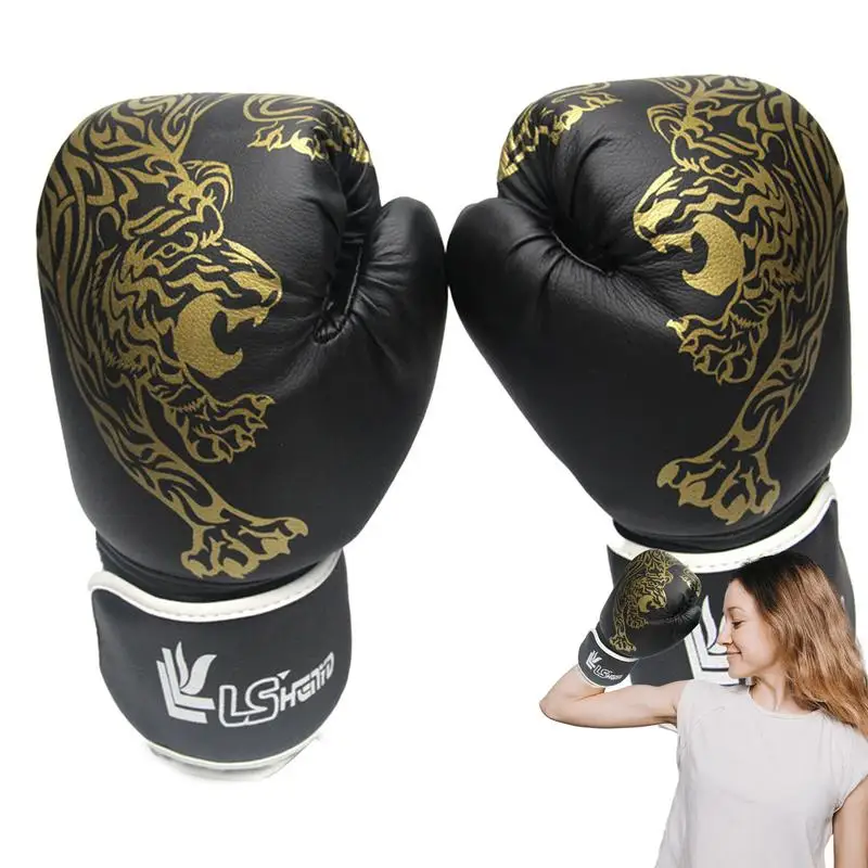 

Boxing Gloves For Men Women PU Leather Karate Muay Thai Free Fight Training Adults Kids Equipment