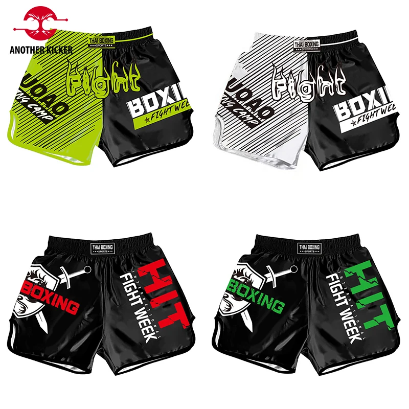 Muay Thai Shorts Free Combat Grappling Sparring Boxing Training Shorts Men Women Children Martial Arts Kickboxing Fight Pants