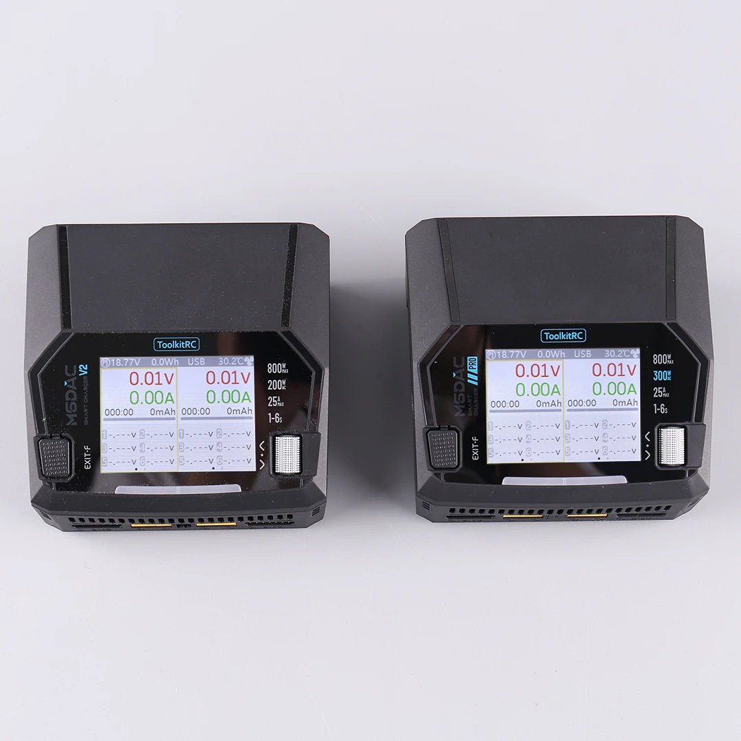 

Future Flight ToolkitRC M6DAC V2 M6DAC Pro Dual Channel Smart Lipo Battery Charger Discharger AC 200W/300W DC 800WX2 28A 1-6S