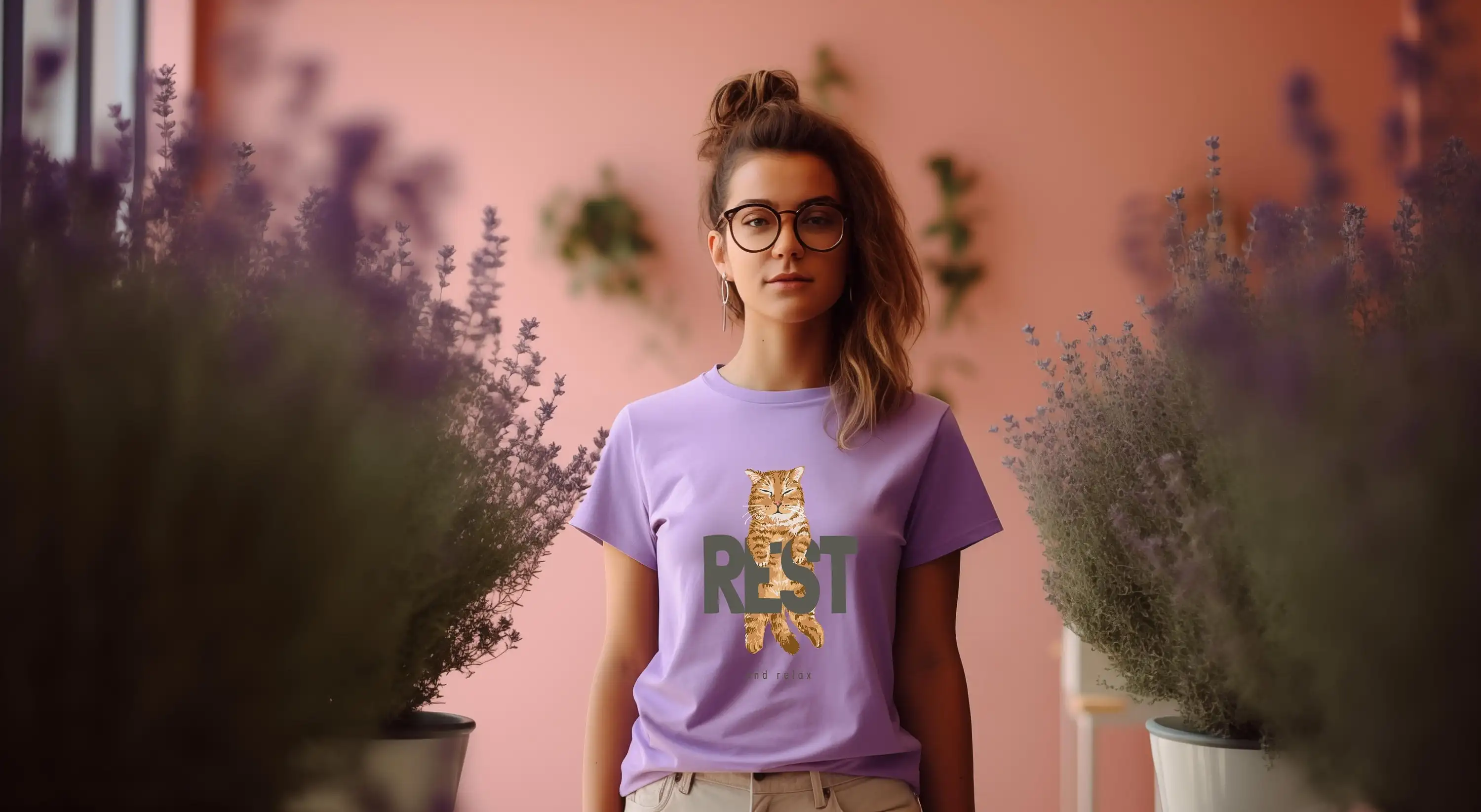 Katze T-Shirt ruhen und entspannen lustige Liebhaber für Frau