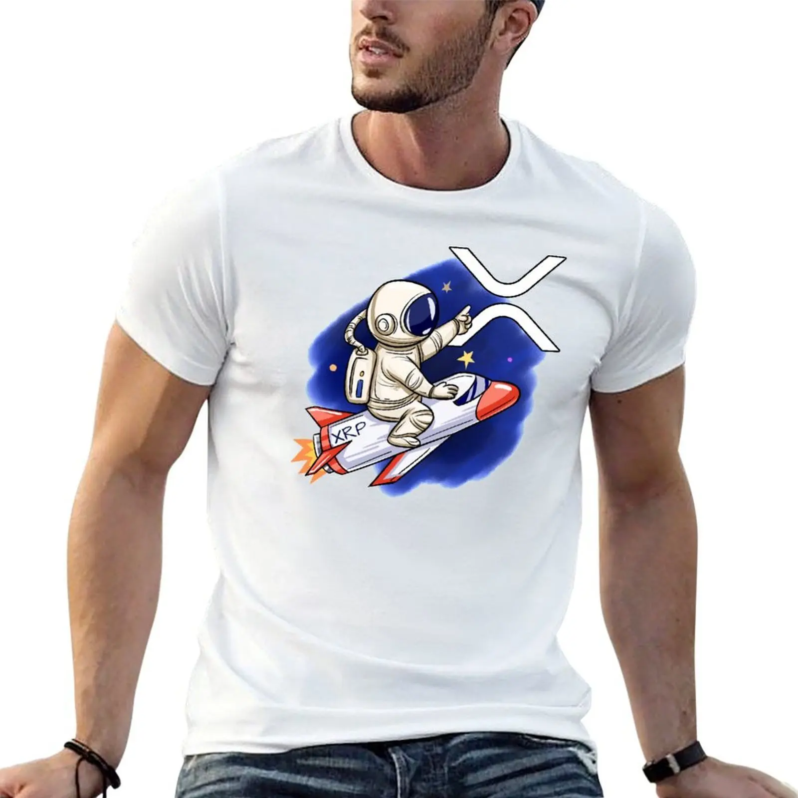 

Ripple XRP Astronaut T-Shirt man t shirt luxury cotton t shirts high quality funny t shirts man T-shirt