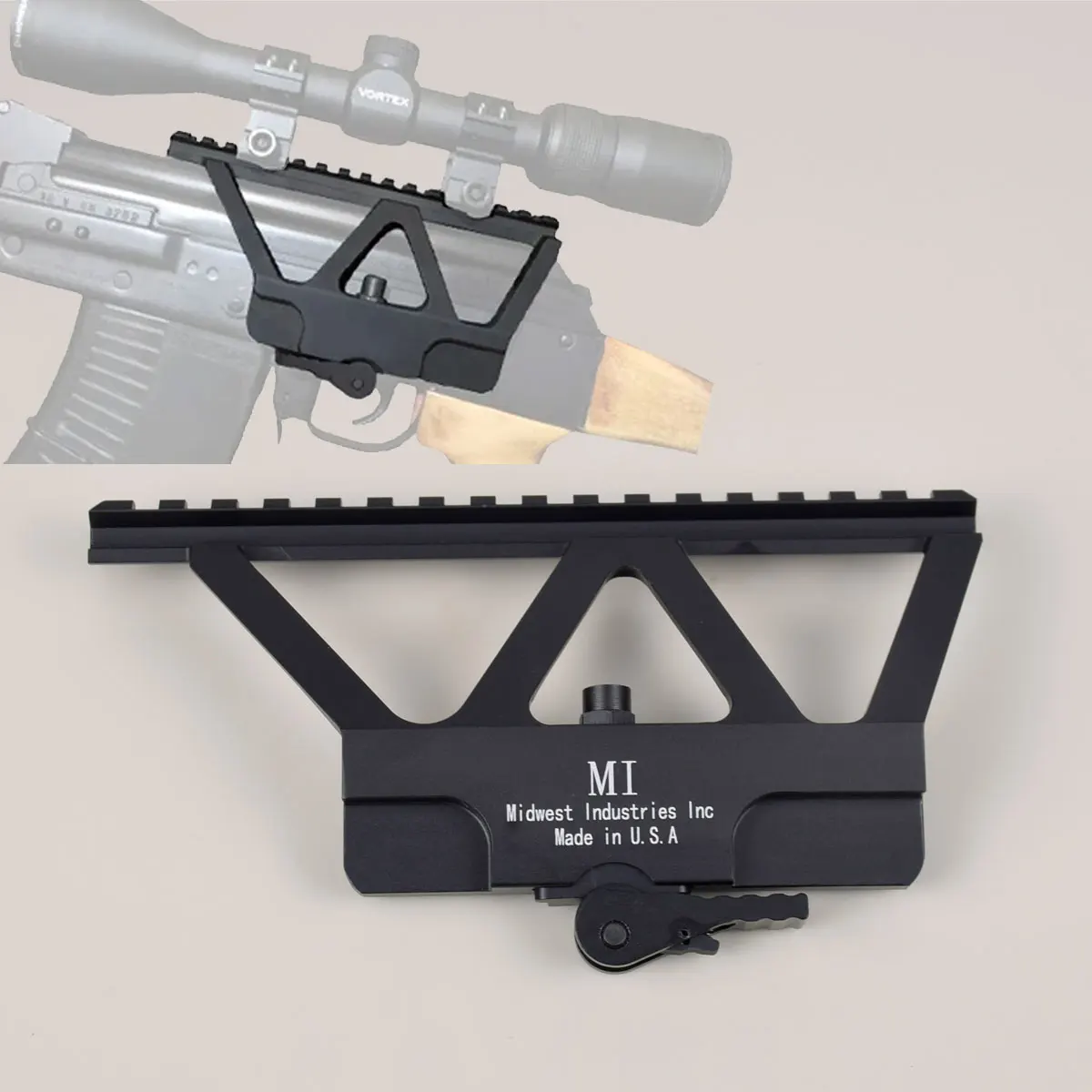 Taktyczne pierścienie montażowe do lunet Midwest do Saiga AK47 AK74 QD Picatinny, szyna boczna Picatinny do AK, szyna Picatinny do Eotech serii 55x