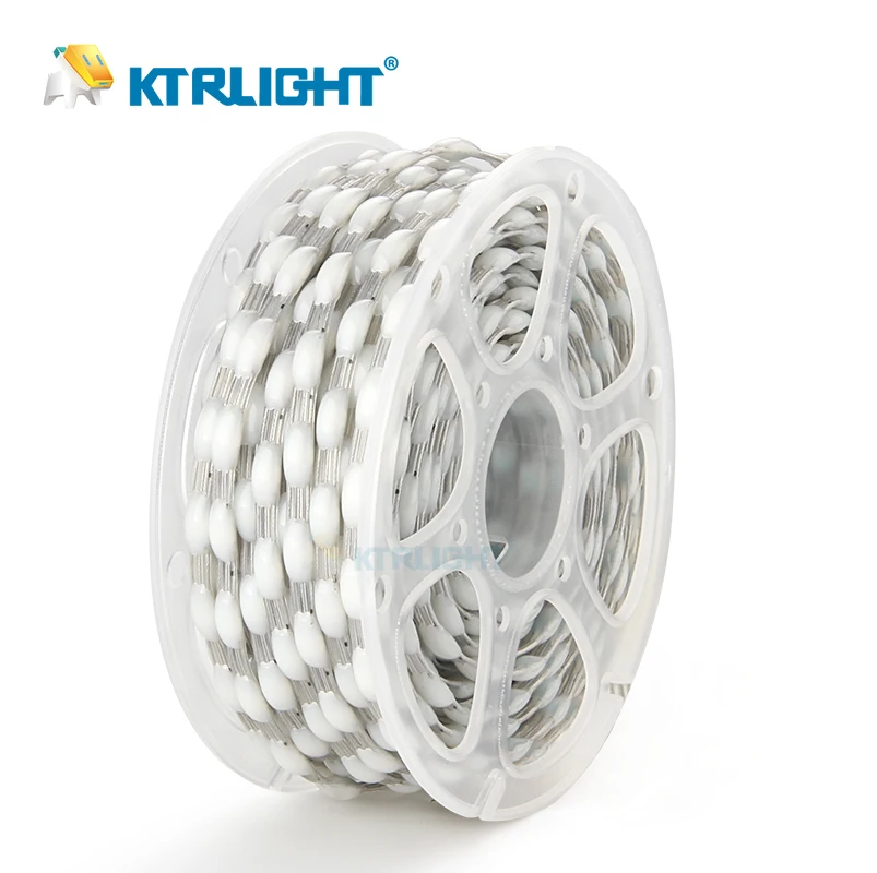 KTRLIGHT DC5V/12V 1.5cm-10cm Pitch 3Pin Clear Wire WS2811 LED Seed Pixel String Light RGB IC Addressable Full Color IP68