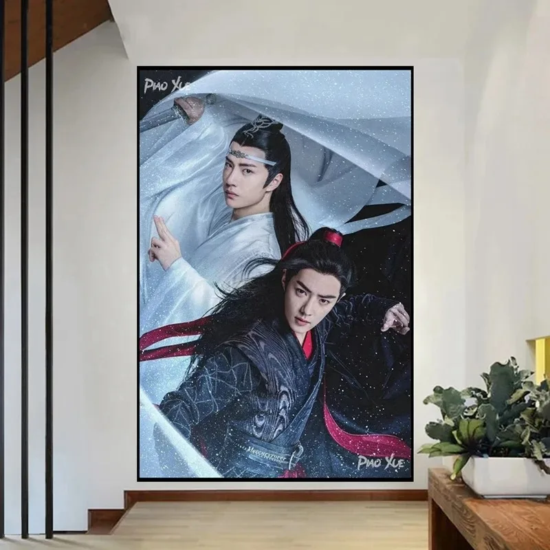 Diy Full Drill The Untamed Xiao Zhan and Wang Yibo Canvas Painting Home Living Room Decoration