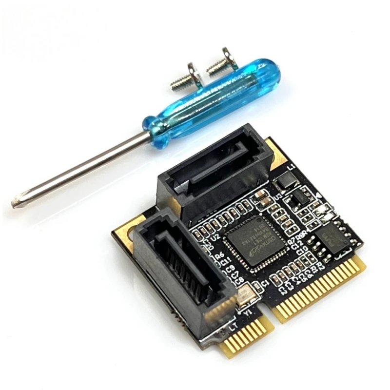 

U55B Mini PCIE SATA3.0 Expansion Card Mini PCIe to 2 Port SATA3.0 6Gbps Expansion
