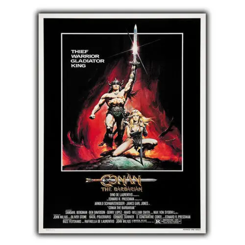 CONAN THE BARBARIAN SIGN METAL PLAQUE Film- und Kinowerbeplakat Kunstdruck-Aluminium