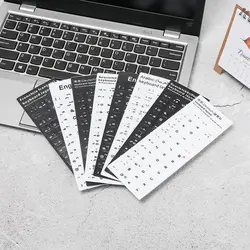 Wear-resistant Keyboard Stickers Spanish/English/Russian/Deutsch/Arabic/Italian/Japanese Letter Replacement For Laptop PC