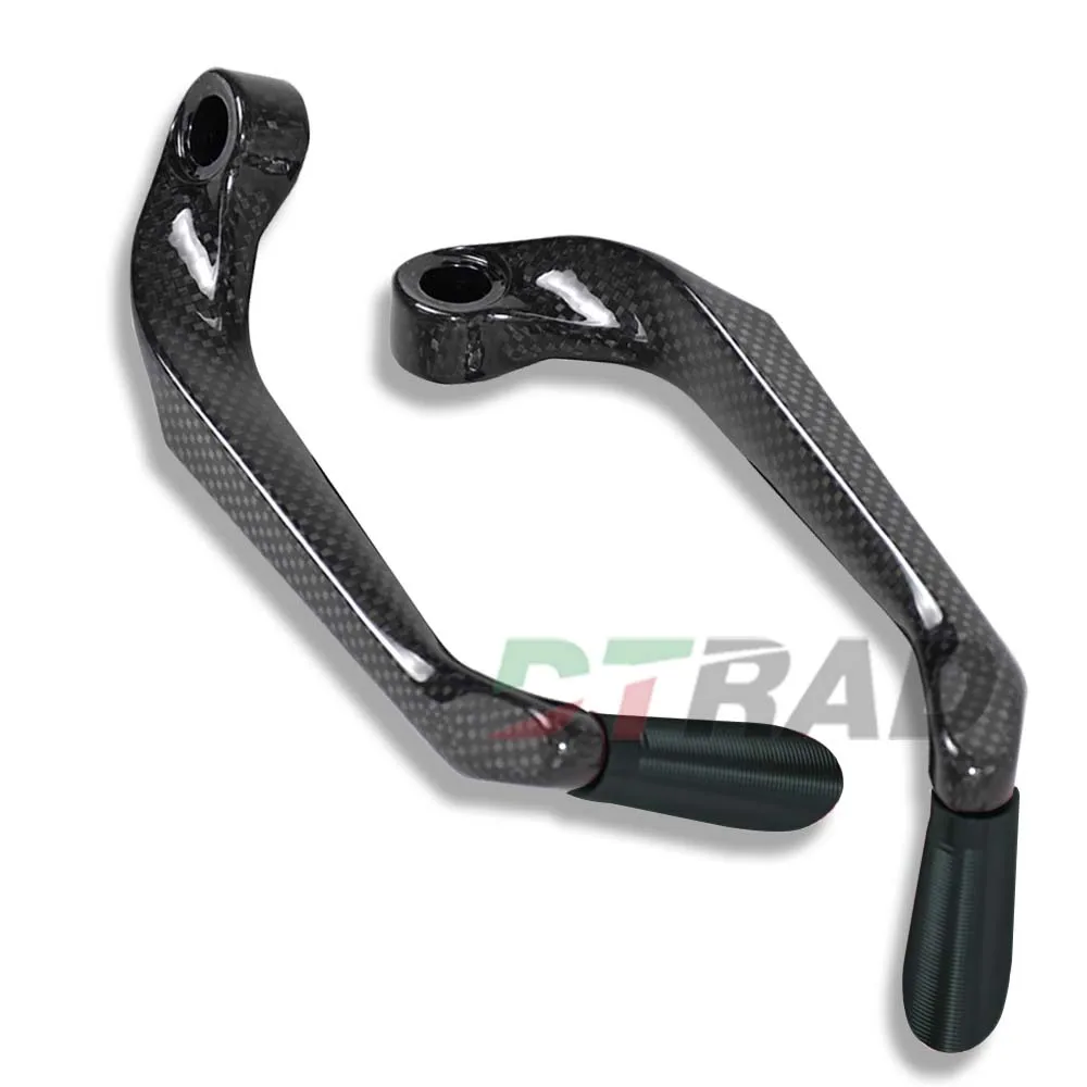 Universal Carbon Fiber Brake Clutch Lever Kit de proteção do guidão, Anti-Fall Handle Grip Cover, Acessórios da motocicleta, Motocross