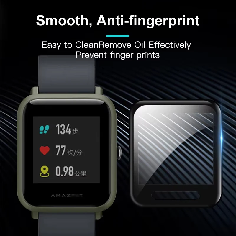 1-6 PCS Screen Protector Film For Amazfit Bip U UPro 3D Curved Soft Edge Protective Films For Amazfit Bip U Pro SmartWatch Cover