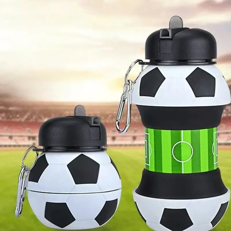 Folding Water Cup Outdoor Sports Kettle Household Silicone Creative Portable Anti Fall Leak Proof Children's Water Cup
