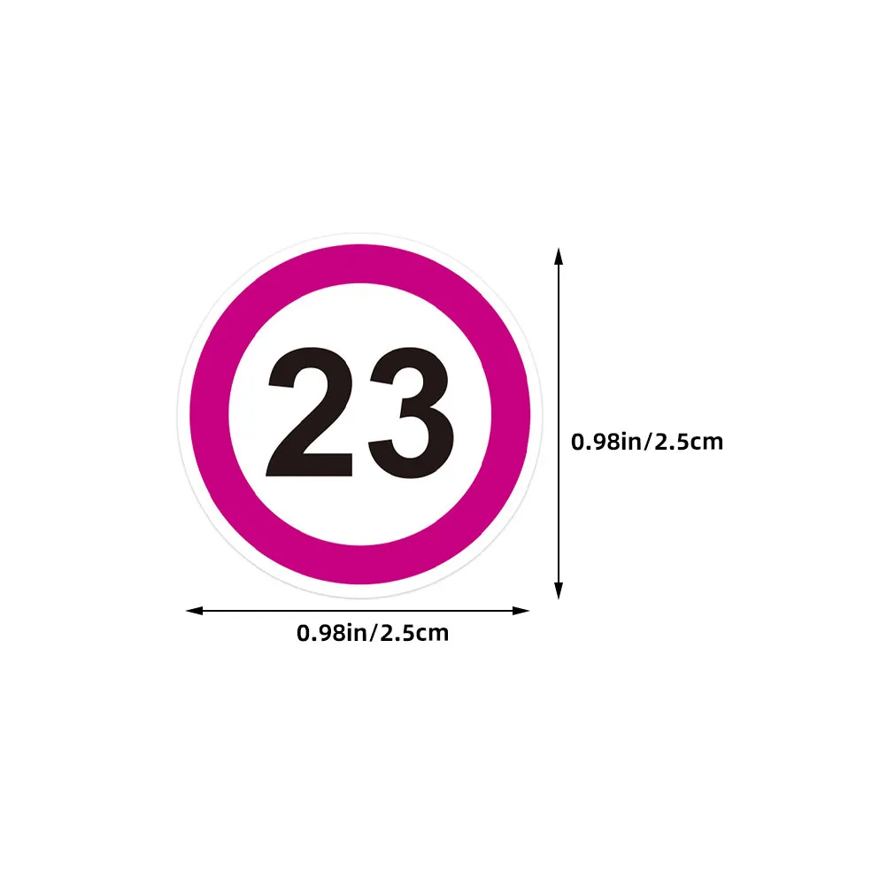 20Sheets Colorful Number Stickers Adhesive Number Classification Labels for Organizing Storage Office Files Digital Round