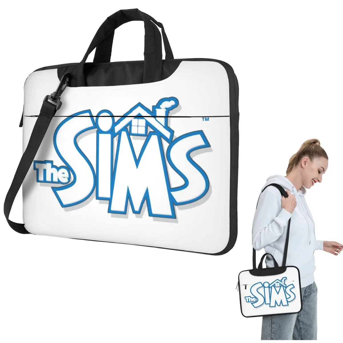

Sims Laptop Bag Shockproof Case Computer Bag 13 14 15.6 Inch Crossbody Laptop Pouch For Macbook Pro Air