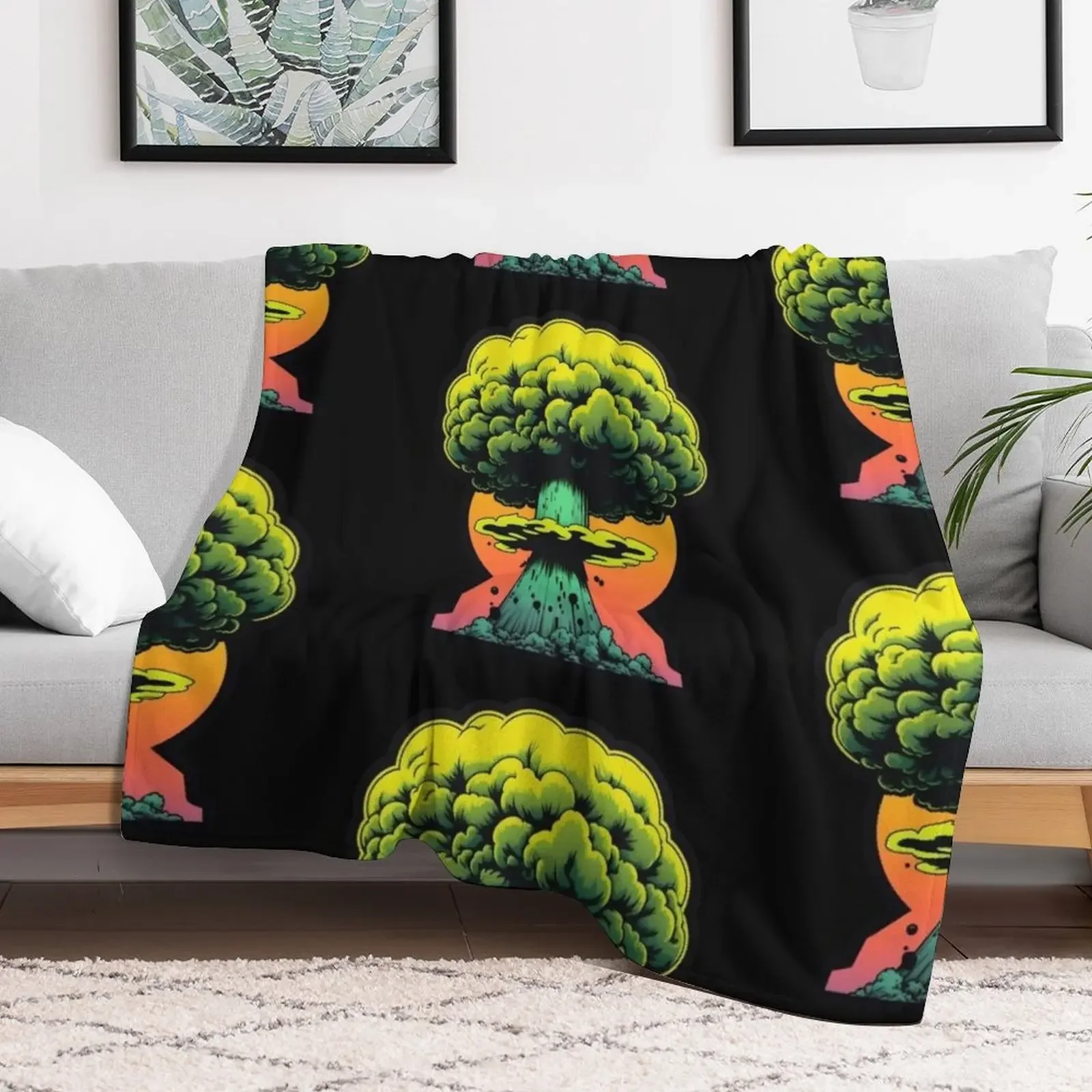 Nuclear Explosion WW3 Throw Blanket Luxurious Soft Blanket Holiday Gift for Family