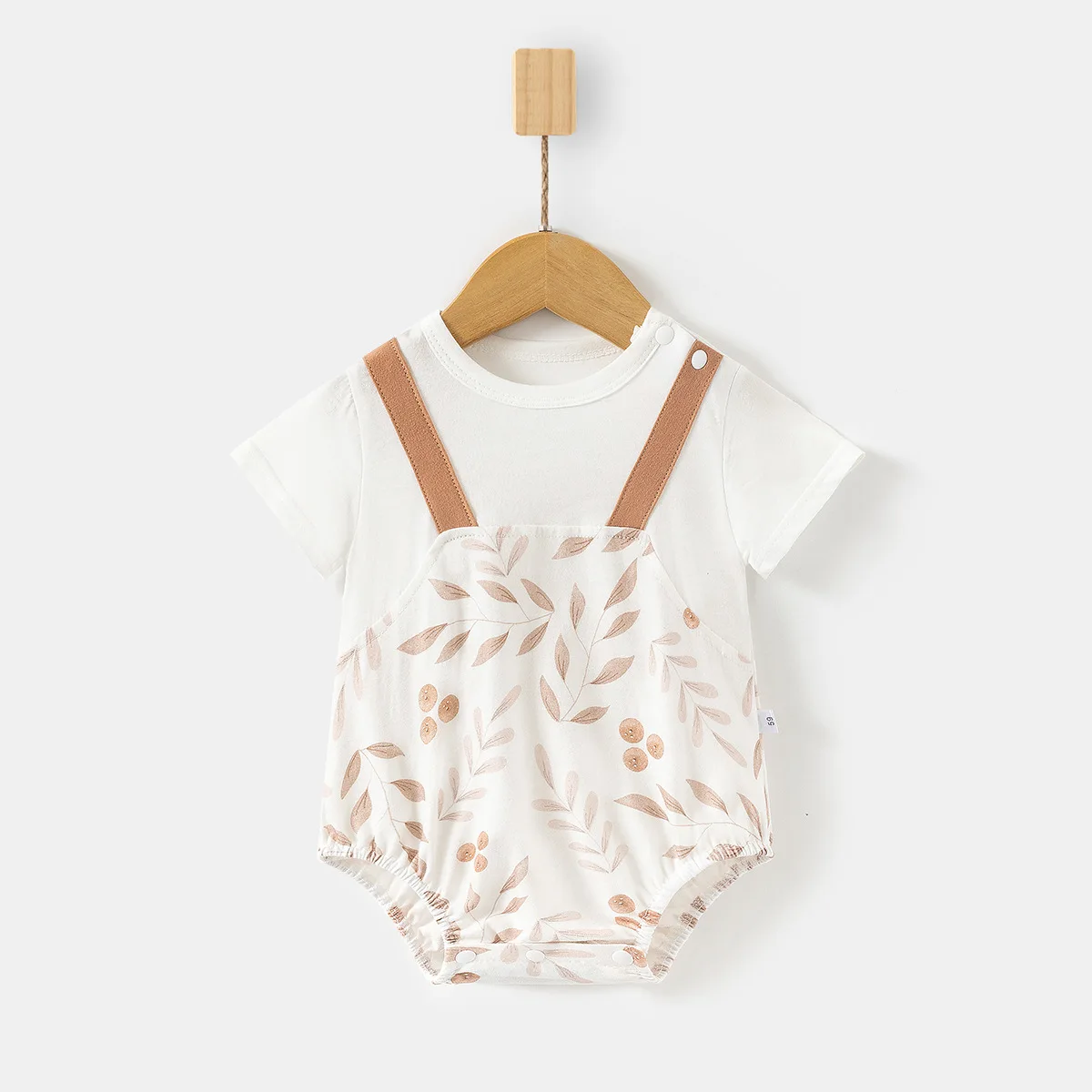 Neugeborenen-Strampler Sommer Ultra-Dünne Baby-Dreieck-Strampler Träger-Strampler Reine Baumwolle Kurzarm-Strampler