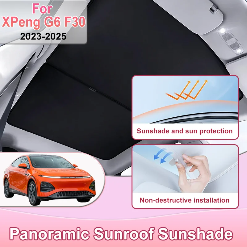 For XPeng G6 Accessories 2023 2024 2025 Ice Crystal Sunshade Sunroof UV Protection Panoramic Roof Shade Cover Shield Sun Visor