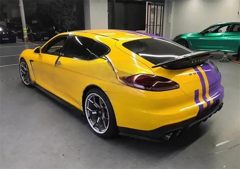 Untuk Porsche Panamera 970 2014 2015 2016 ReaI Bumper Serat Karbon Kit Spoiler Rok Samping Sayap Ekor Bibir Belakang Bibir Depan