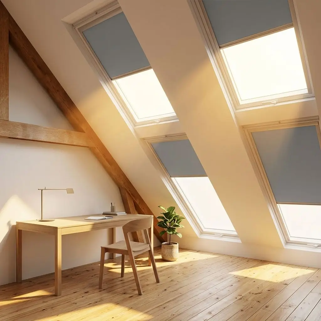 Skylight Cellular Blinds. Honeycomb thermal insulation. Blackout & light filtering. UV protection. Energy saving. Custom fit win