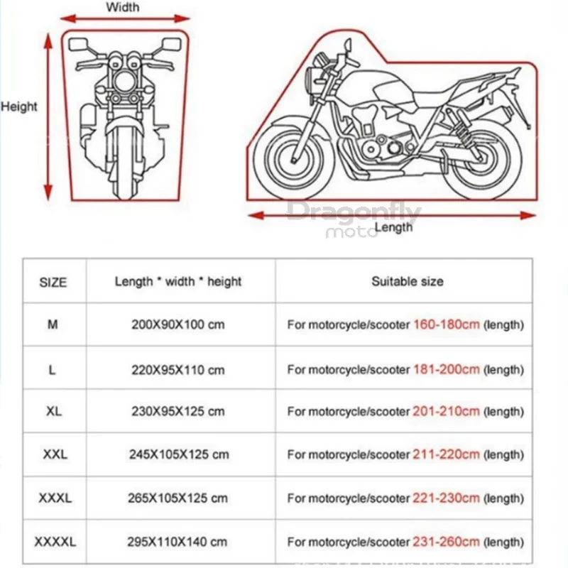 Dragonfly Motorcycle Waterproof Cover For HONDA VTR1000 VTR 1000 SP-1 SP1 SP-2 FV FW FX FIRESTORM VTR1000F All Season Dustproof