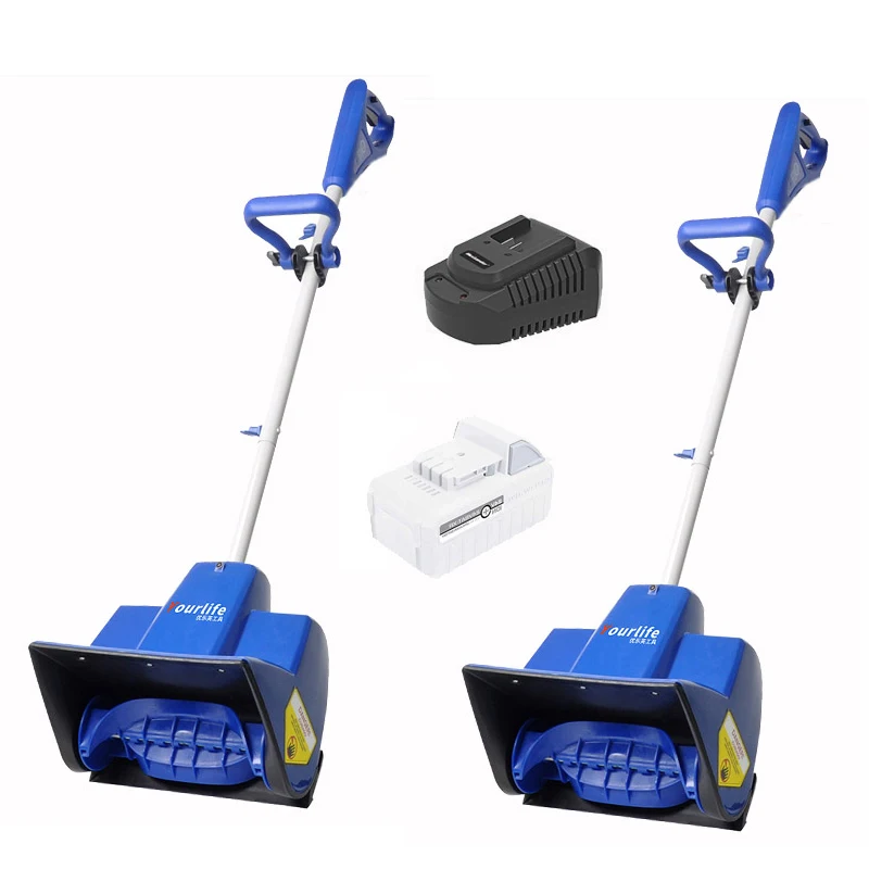 Cordless Electric Snow Sweeper 24V School Road Snow Shoveling Equipment Winter Small Manual Snow Cleaning Machine