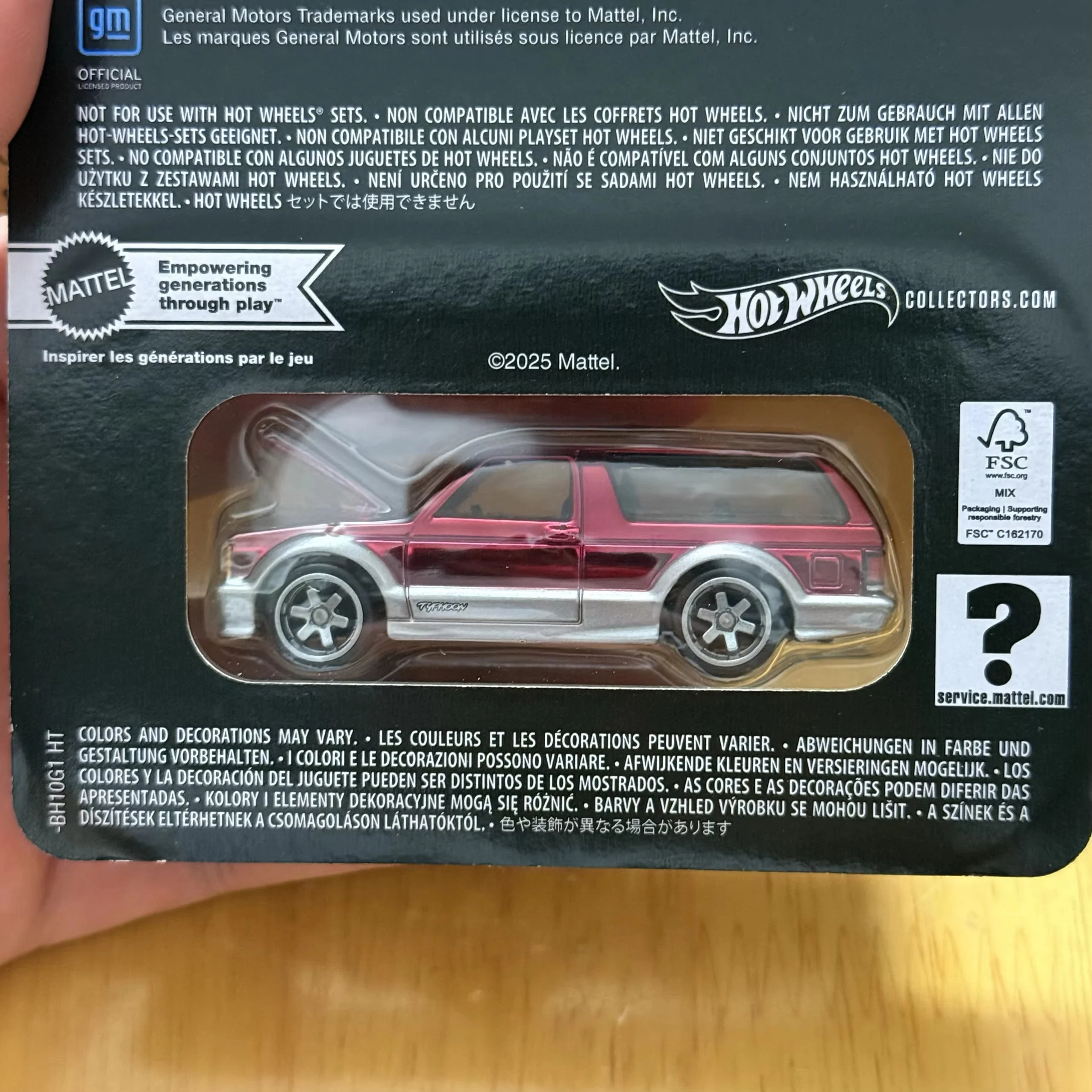 Genuine Hot Wheels Rlc Red Line Club 1 64 1992 Gmc Typhoon Red Suv Diecast Real Riders Metal Model Car For Adult Collector Gift view 4