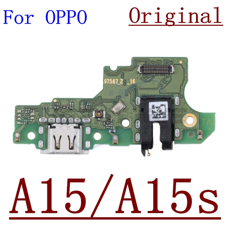 Original USB Charging Port Dock Plug Connector Charger Board Module With Microphone For OPPO A15 A16 A32 A35 A52 A53 4G 5G