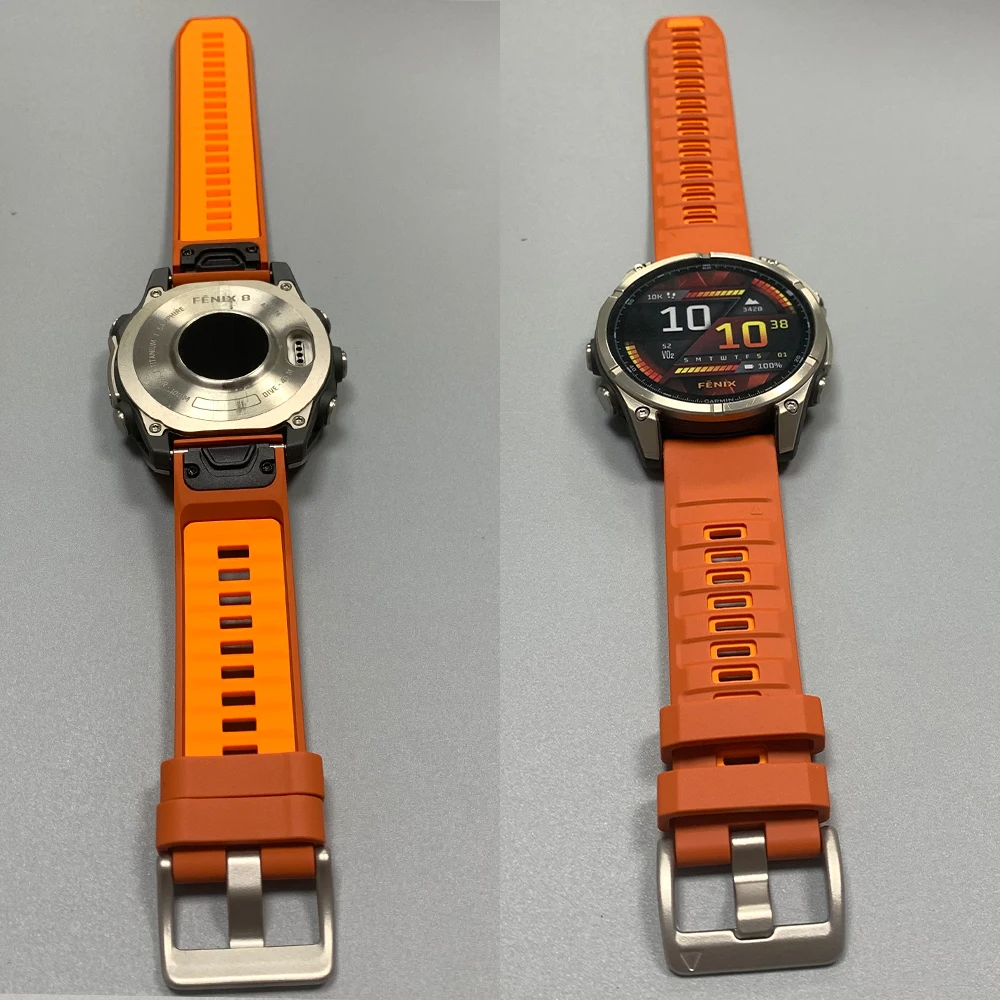 QuickFit 22mm 26mm Silicone Sport Strap For Garmin Fenix 8 9Pro 47mm 51mm Solar 7 7X 6X/Enduro/Epix Pro Tactix 8 7/570 Watchband