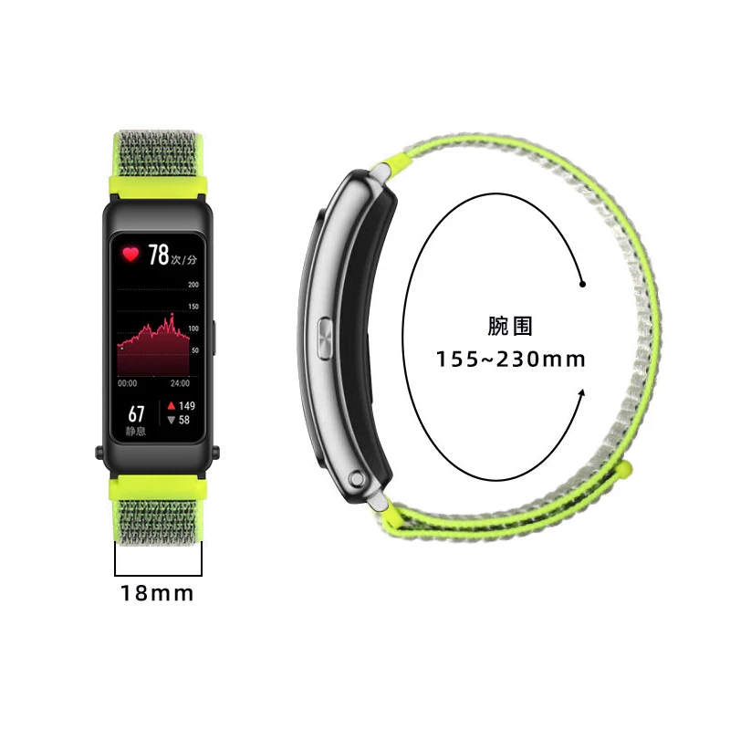 16MM Nylon Loop Straps For Huawei TalkBand B6/B3 Smart Bracelet Wristband Sports Strap For Huawei Band B6 Watch Correa Accessory